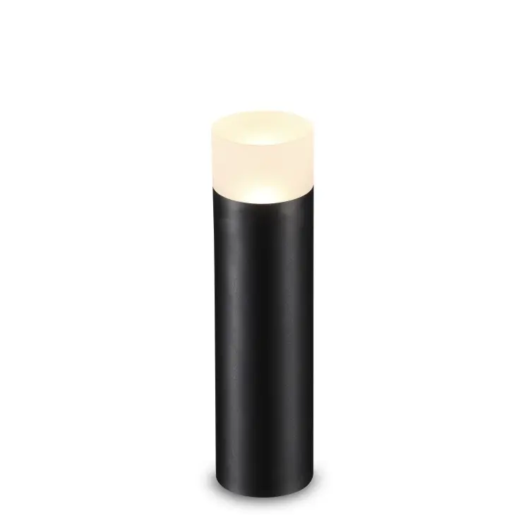 Outdoor Lights - Durable and Innovative Lighting Solutions from China Tall black outdoor light fixture with a frosted top.