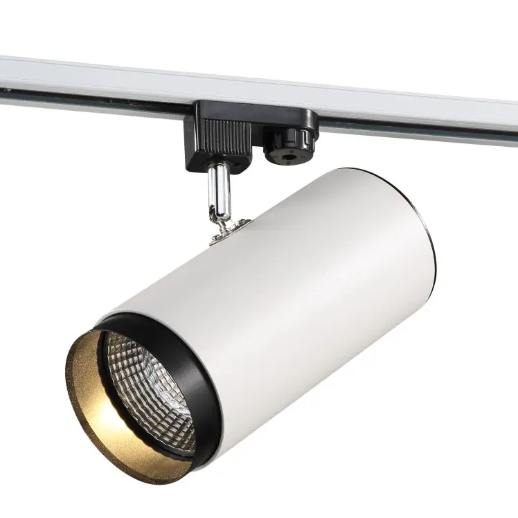 Architectural Lights - State-of-the-Art Lighting Solutions from China Modern track light fixture in white with a gold interior.