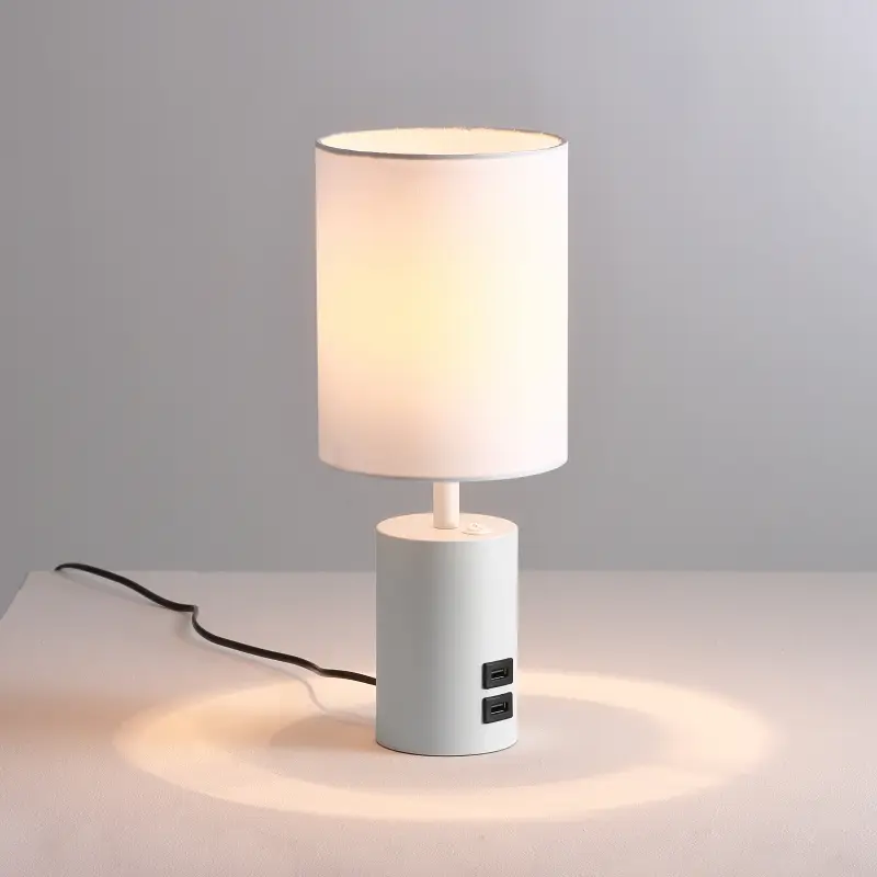 Decorative Lights - Innovative Designs from China for Quality and Cost-Effective Procurement Modern decorative lamp with a white shade and USB ports.