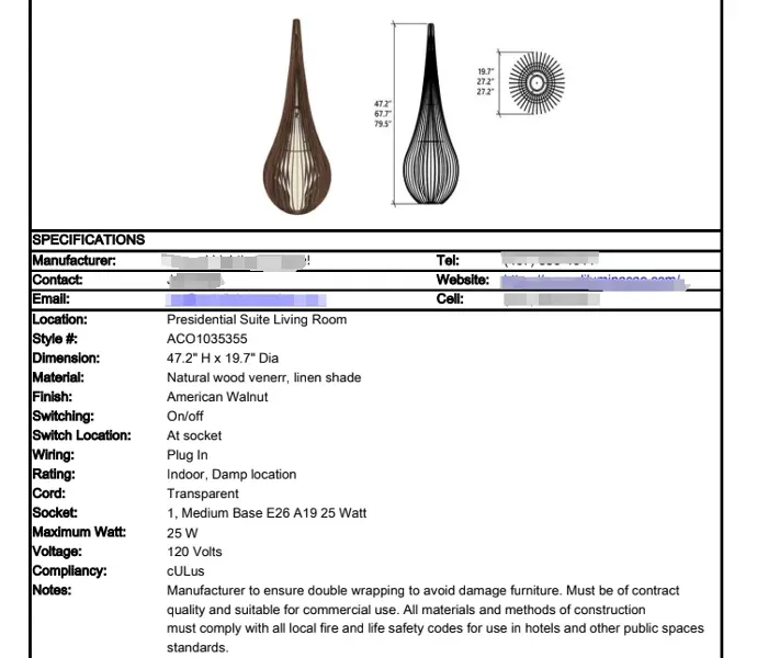 Informative product sheet 