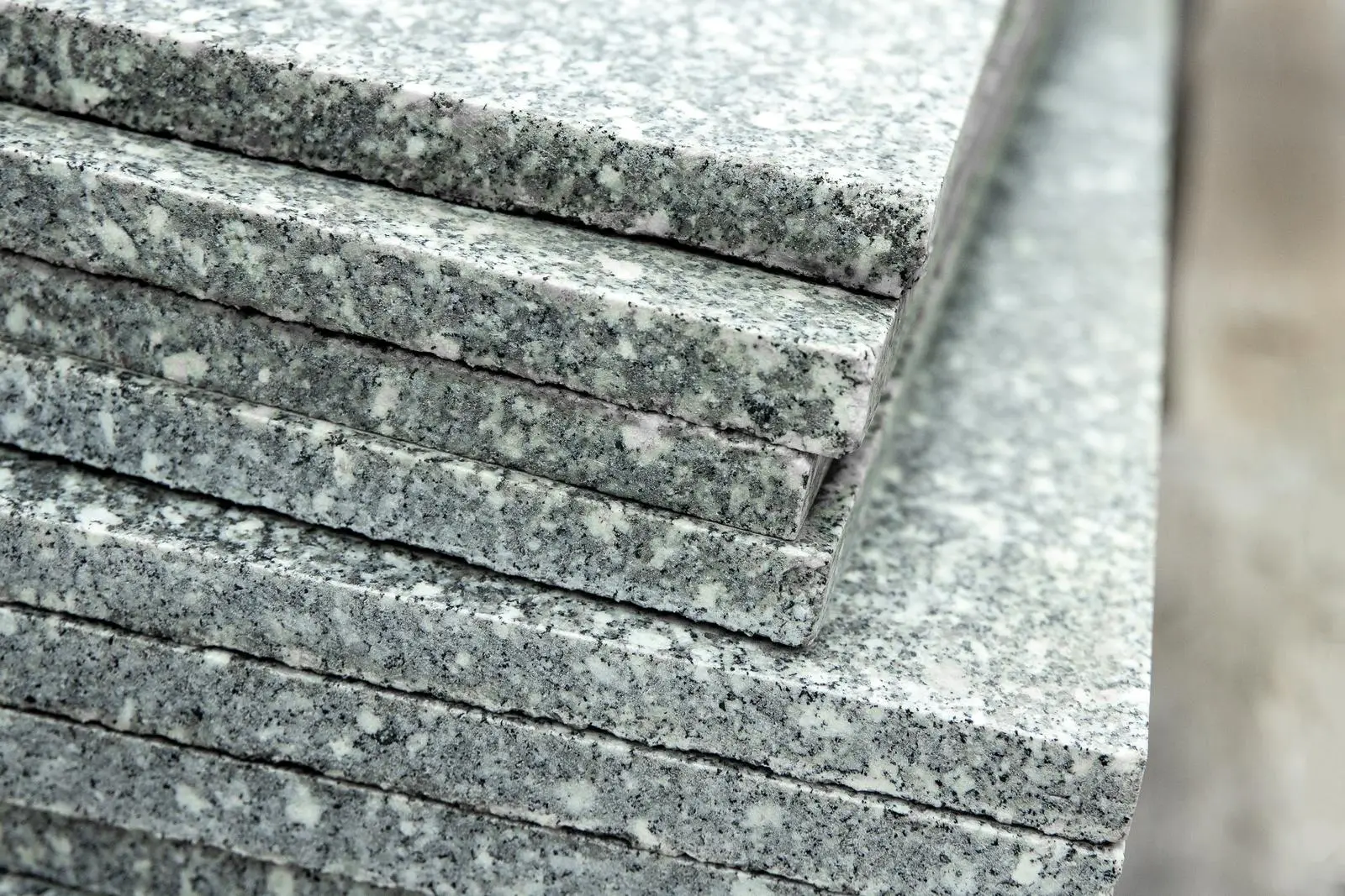 A close-up of granite flooring slabs