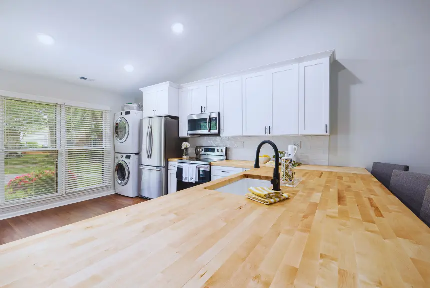 Beautiful wooden countertop